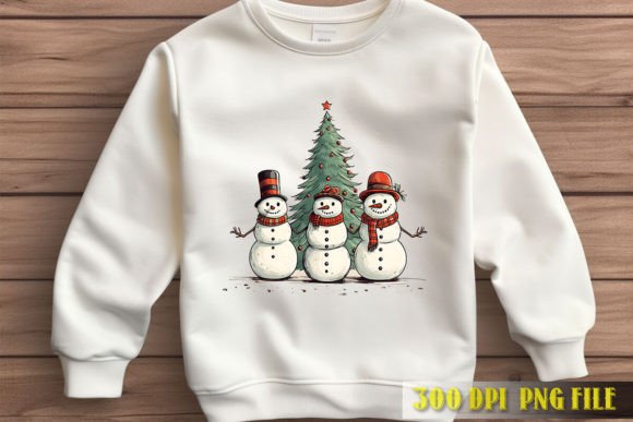 Charming Winter Designs with Snowman Trio Winter Graphic