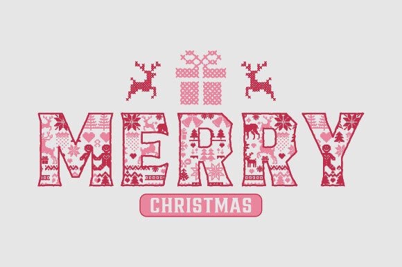 Merry Christmas Pink Sublimation Graphic: Festive Design Asset