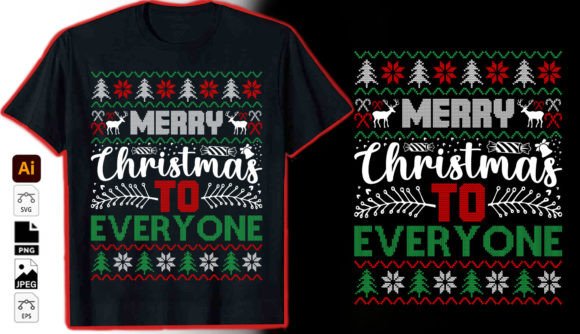 Merry Christmas to Everyone Graphic: Your Festive Design Asset