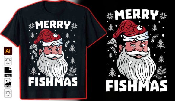 Merry Fishmas Graphic Vector Tshirt: A Designer's Deep Dive