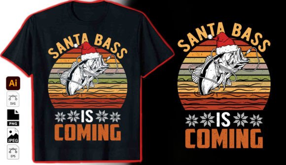 Santa Bass is Coming: A Graphic Tee That Sells Itself