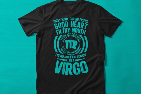 Virgo Zodiac Sign T-Shirt Design: Premium Graphic Asset